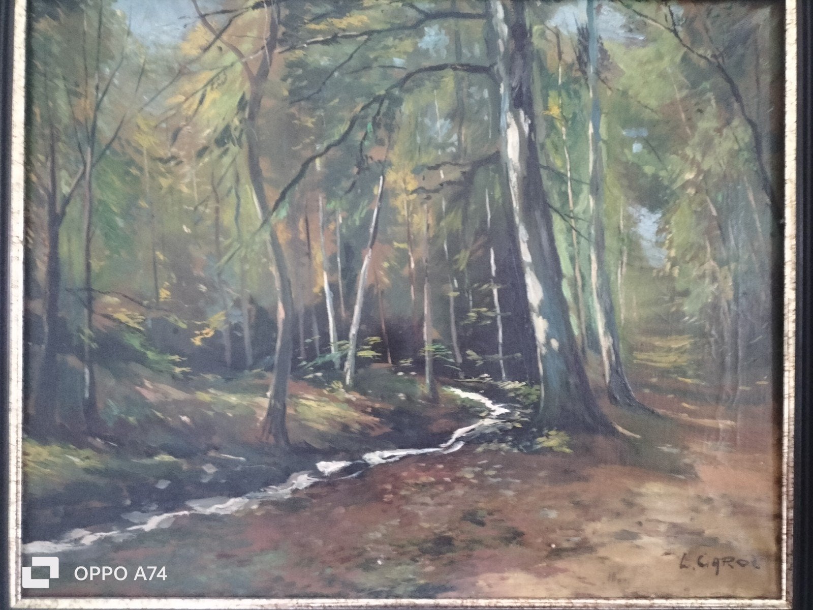 tableau huile sur toile Louis Garot, Antiquités & Art, Enlèvement