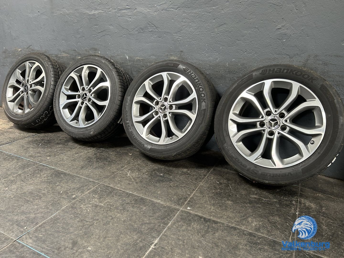 7mm! Originele Mercedes C klasse W205 17 inch breedset antra, Autos : Pièces & Accessoires, Pneus & Jantes, Pneus et Jantes, Pneus été