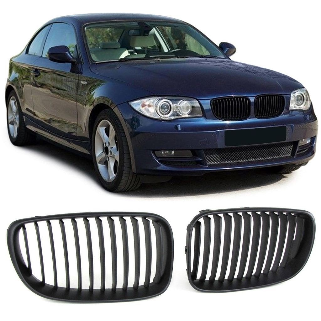 Grill Nieren voor BMW 1 Serie E82 E88 E81 E87 LCI Enkel Mat, Verzenden