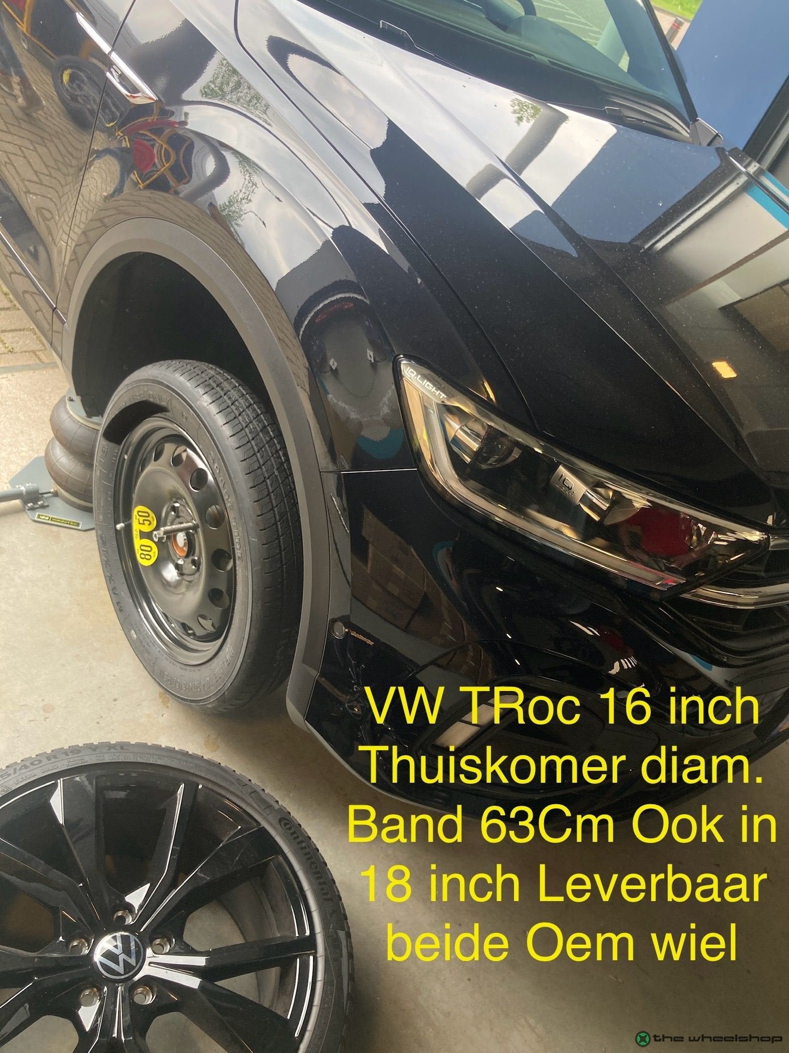 Thuiskomer Reservewiel VW T-Roc Golf 7/8 AUDI A3 Q2 16 inch, Pneus et Jantes, Véhicule de tourisme, -, Utilisé