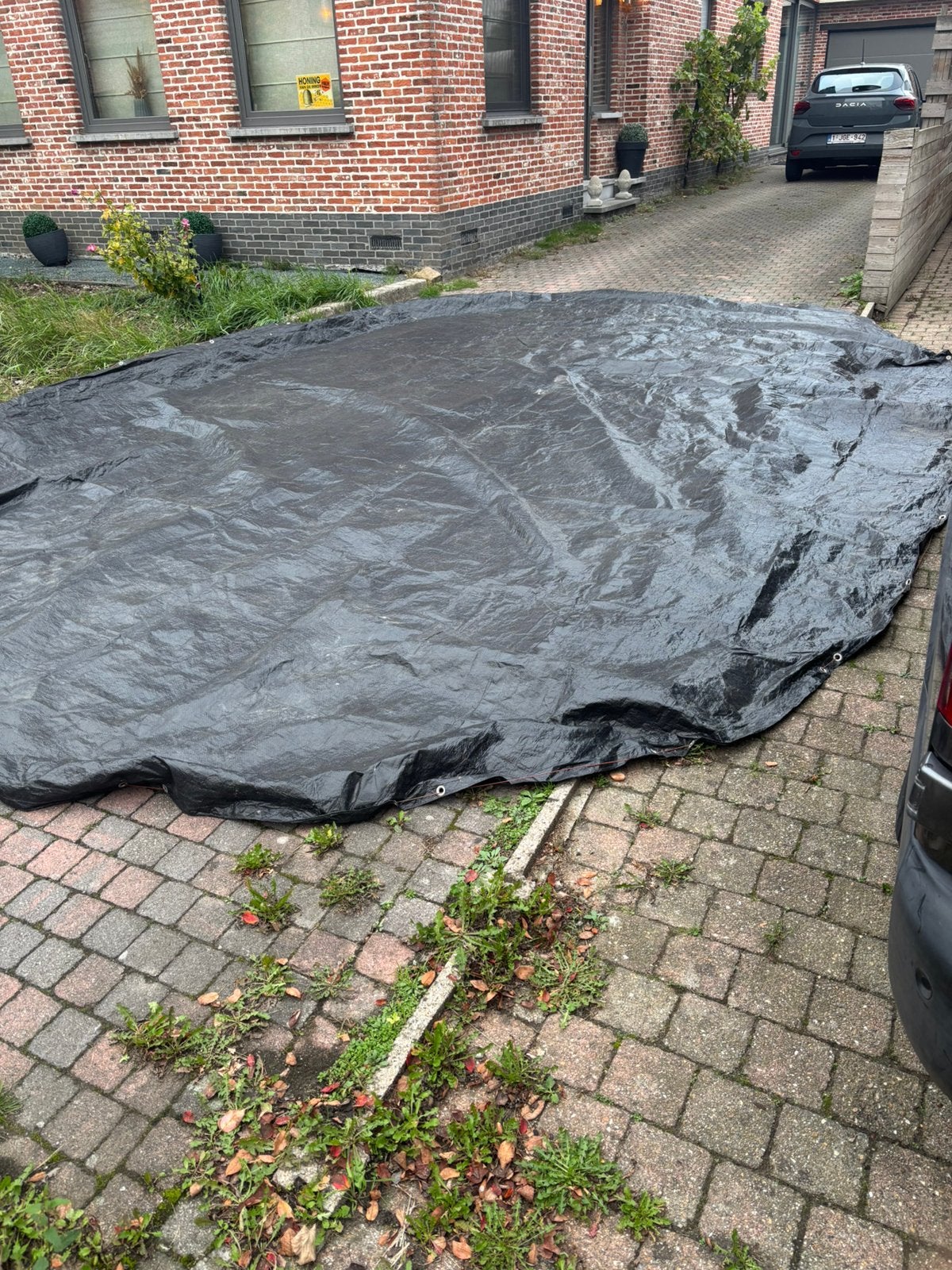 Winterzeil voor ovaal zwembad, Tuin en Terras, Ophalen, Zo goed als nieuw