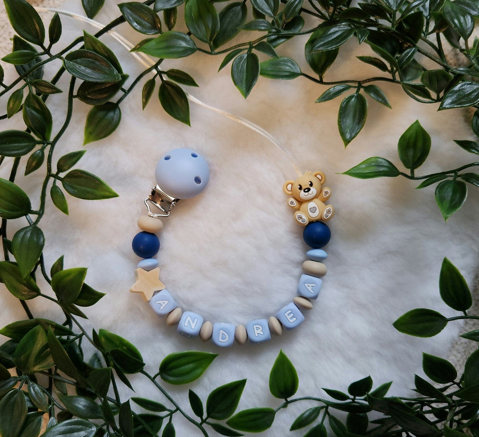 ATTACHE TÉTINE PERSONNALISÉE, Bijoux, Sacs & Beauté, Bracelets à breloques, Autres marques, Enlèvement ou Envoi, 1 bracelet à breloques
