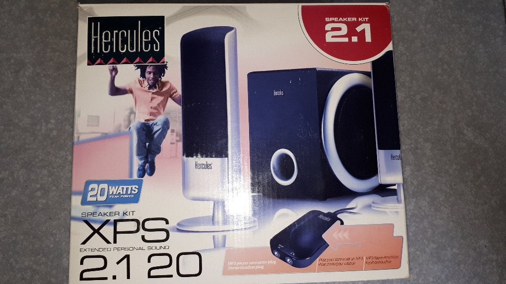 PC luidsprekers, Computers en Software, Pc speakers, Ophalen, Zo goed als nieuw, Audiokanaal 2.1, Hercules