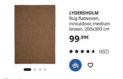 IKEA Vloerkleed – ophalen Gent – MOET WEG (voor 29/09), Huis en Inrichting, Ophalen, Zo goed als nieuw