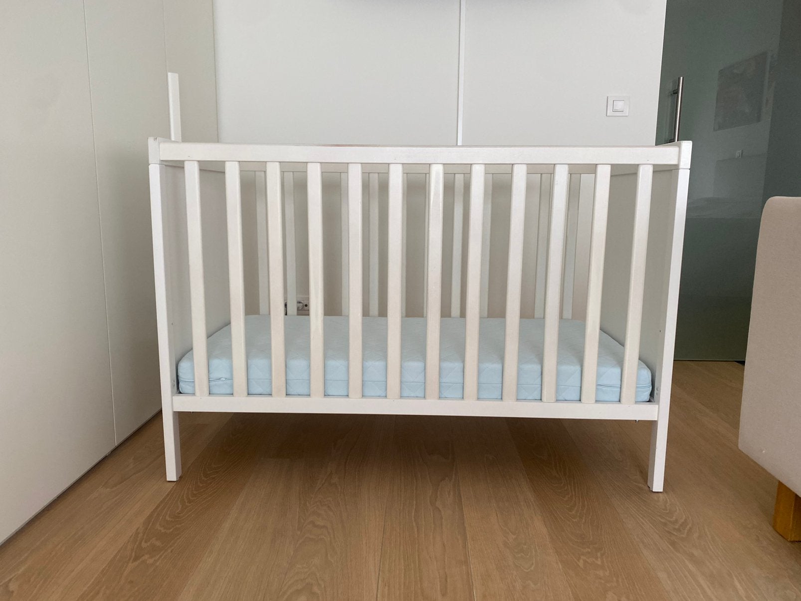 Babybedje en toebehoren, Kinderen en Baby's, Kinderkamer | Bedden, Ophalen, Gebruikt, Matras