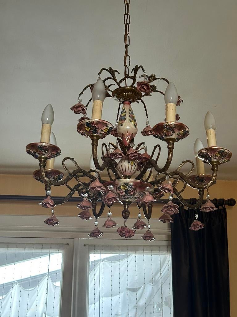 Lustre et 2 appliques, Enlèvement, Comme neuf, Autres matériaux, Romantique