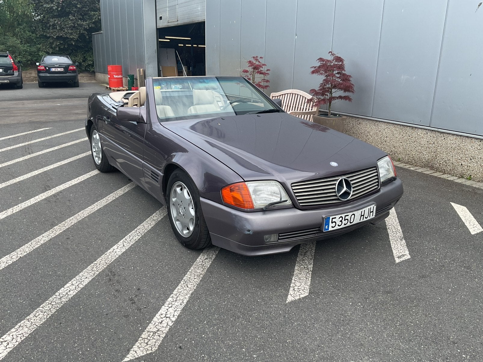 Mercedes SL300 4zit, Autos, Cuir, Argent ou Gris, Achat, Beige