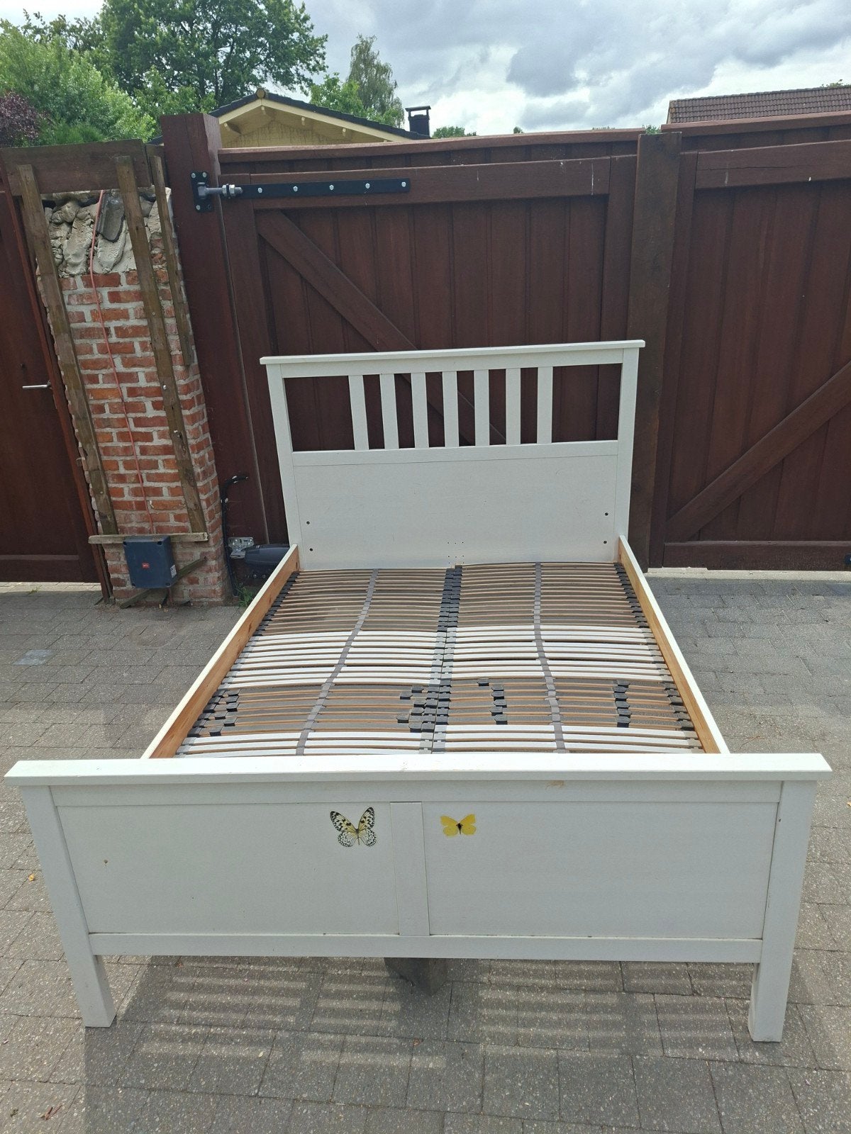 bed, Ophalen, Wit, 140 cm, Twijfelaar