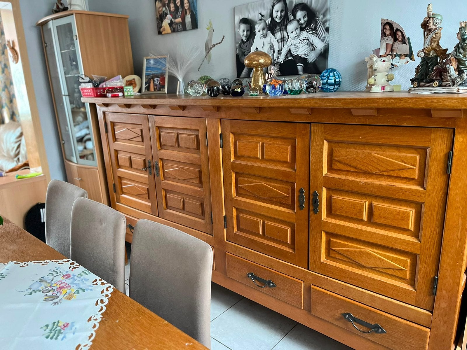 Salle à manger en chêne (complète), Enlèvement, Utilisé, 6 à 8 chaises