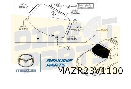 Mazda MX-5 (4/15-) voorruit (groen) Origineel! NA9H63900G9D, Neuf, -, Mazda, -
