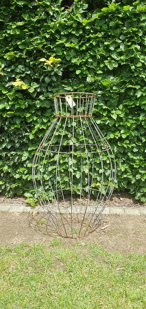 Ijzeren frame tuinvaas, Tuin en Terras, Ophalen, Gebruikt