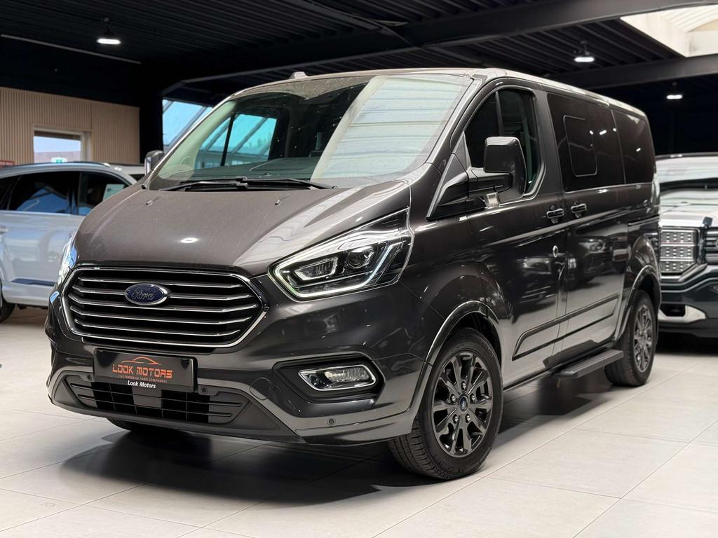 Ford Tourneo Custom 2.0 TDCI L1H1 TITANIUM 8 PLACES CUIR GPS, Auto's, Ford, Gebruikt, 4 cilinders, Leder, Bedrijf