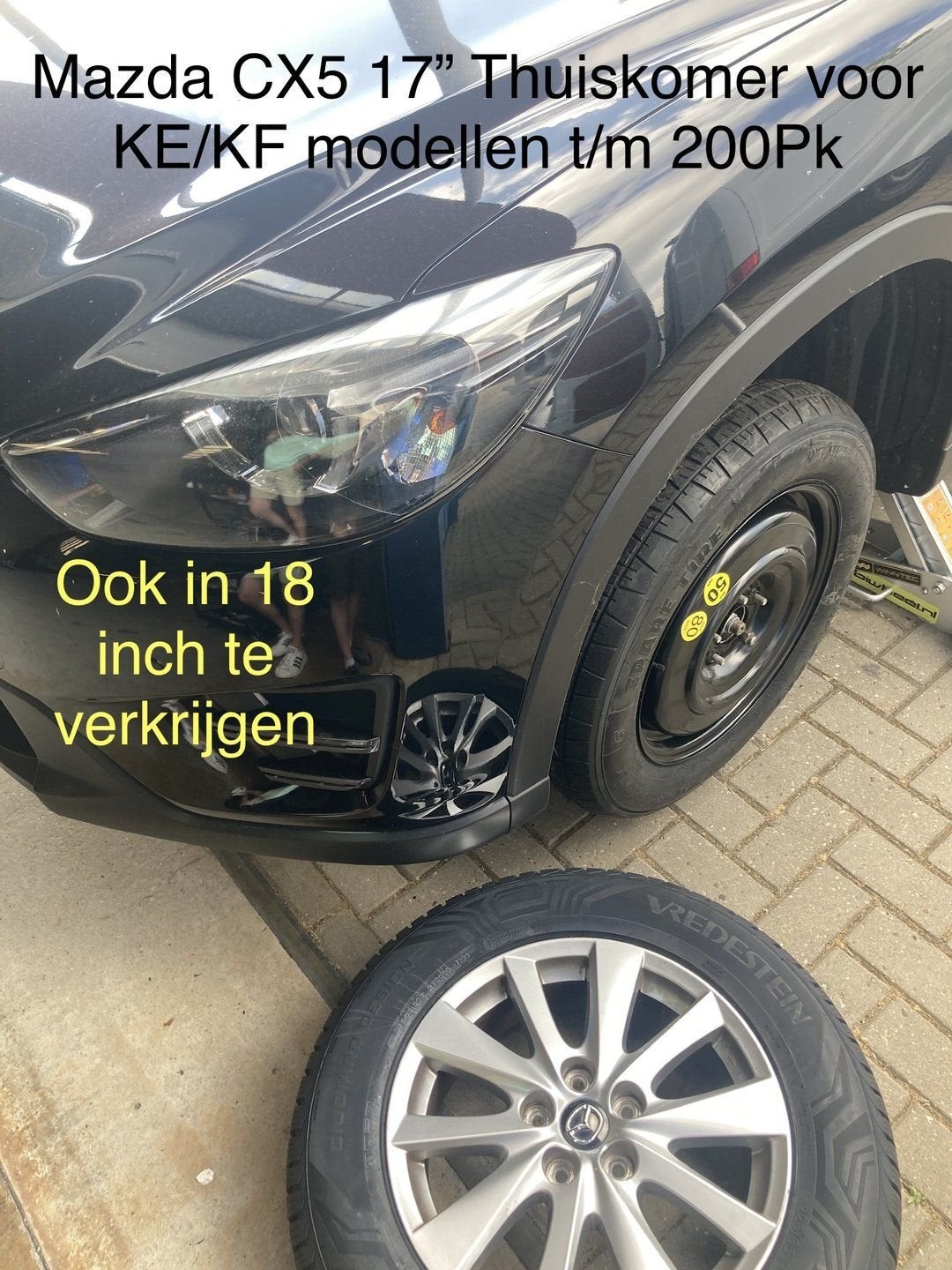 Thuiskomer Reservewiel MAZDA 3 CX3 CX5 CX60 <20", Auto-onderdelen, Banden en Velgen, Gebruikt, -, Banden en Velgen, Ophalen of Verzenden