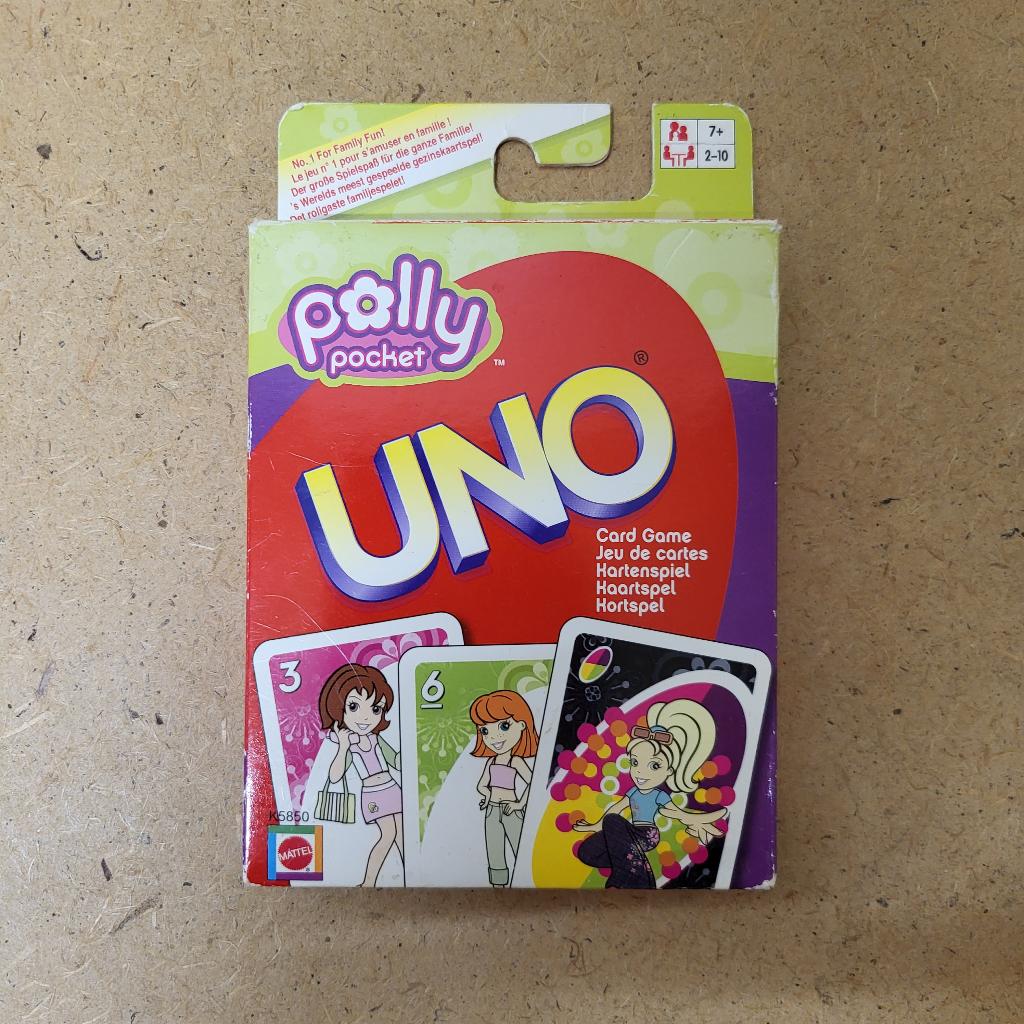 Uno Polly Pocket, Hobby en Vrije tijd, Gezelschapsspellen | Kaartspellen, Vijf spelers of meer, Ophalen of Verzenden, Mattel