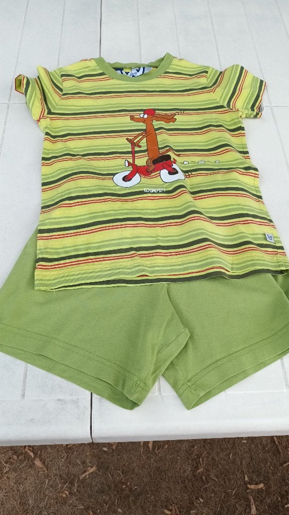 Pyjama - Woody - Maat 98, Nacht- of Onderkleding, Jongen of Meisje, Ophalen of Verzenden, Zo goed als nieuw