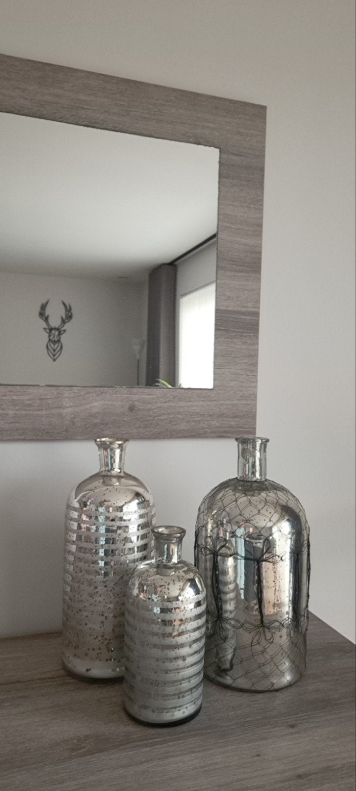 3 decoratie glazen vazen, Glas, Ophalen