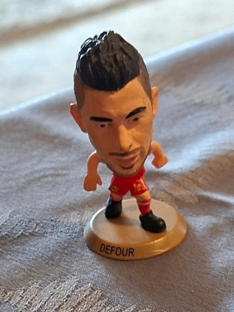 SoccerStarz-verzamelfiguurtje / Steven Defour / Rode Duivels, Ophalen of Verzenden, Zo goed als nieuw, Beeldje of Poppetje