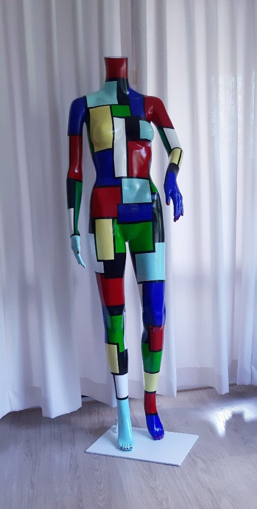 Etalagepop "Mary Ann" 160 cm., Antiek en Kunst, Ophalen, Gesigneerd, Meerkleurig, Overige materialen
