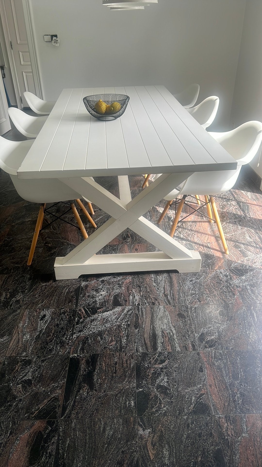 Tafel en stoelen keuken of eetkamer, Huis en Inrichting, Tafels | Eettafels, Ophalen, Overige materialen, Gebruikt, 100 tot 150 cm