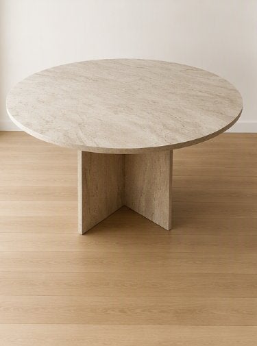 Ronde eettafel 6 personen, Huis en Inrichting, Tafels | Eettafels, Ophalen, Rond, Zo goed als nieuw, Vijf personen of meer