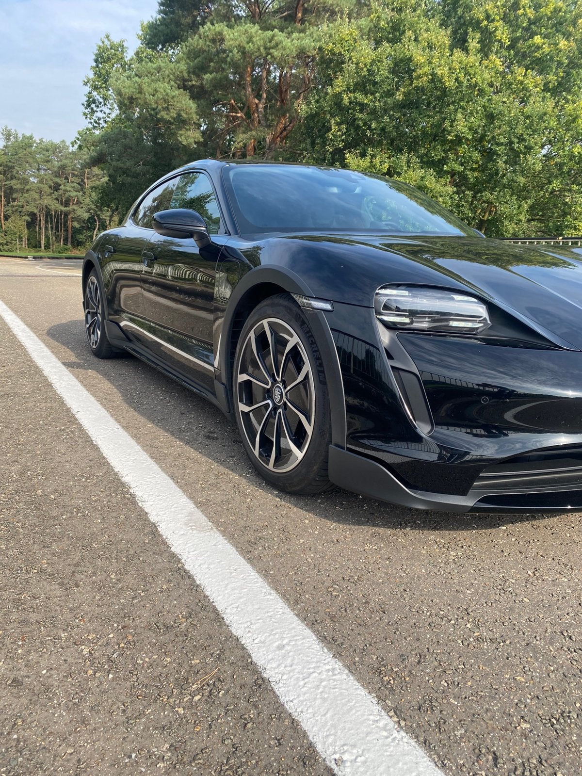 Porsche taycan cross turismo 4, Auto's, Automaat, Zwart, Lichtsensor, Zwart