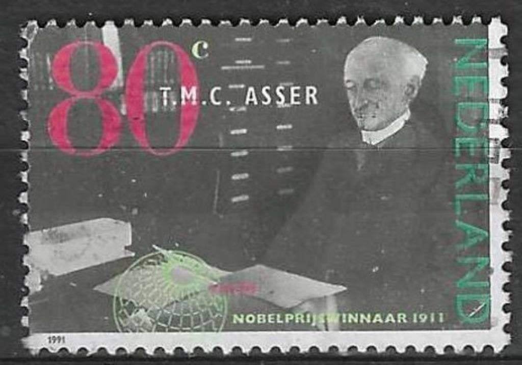 Pays-Bas 1991 - Yvert 1384 - Lauréats du prix Nobel (ST), Envoi, Affranchi
