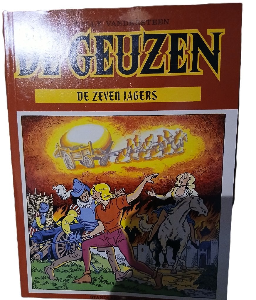 De Geuzen, De zeven jagers, Reclame Handelsbeurs Antwerpen, Boeken, Stripverhalen, Willy vandersteen, Eén stripboek, Nieuw, Ophalen of Verzenden