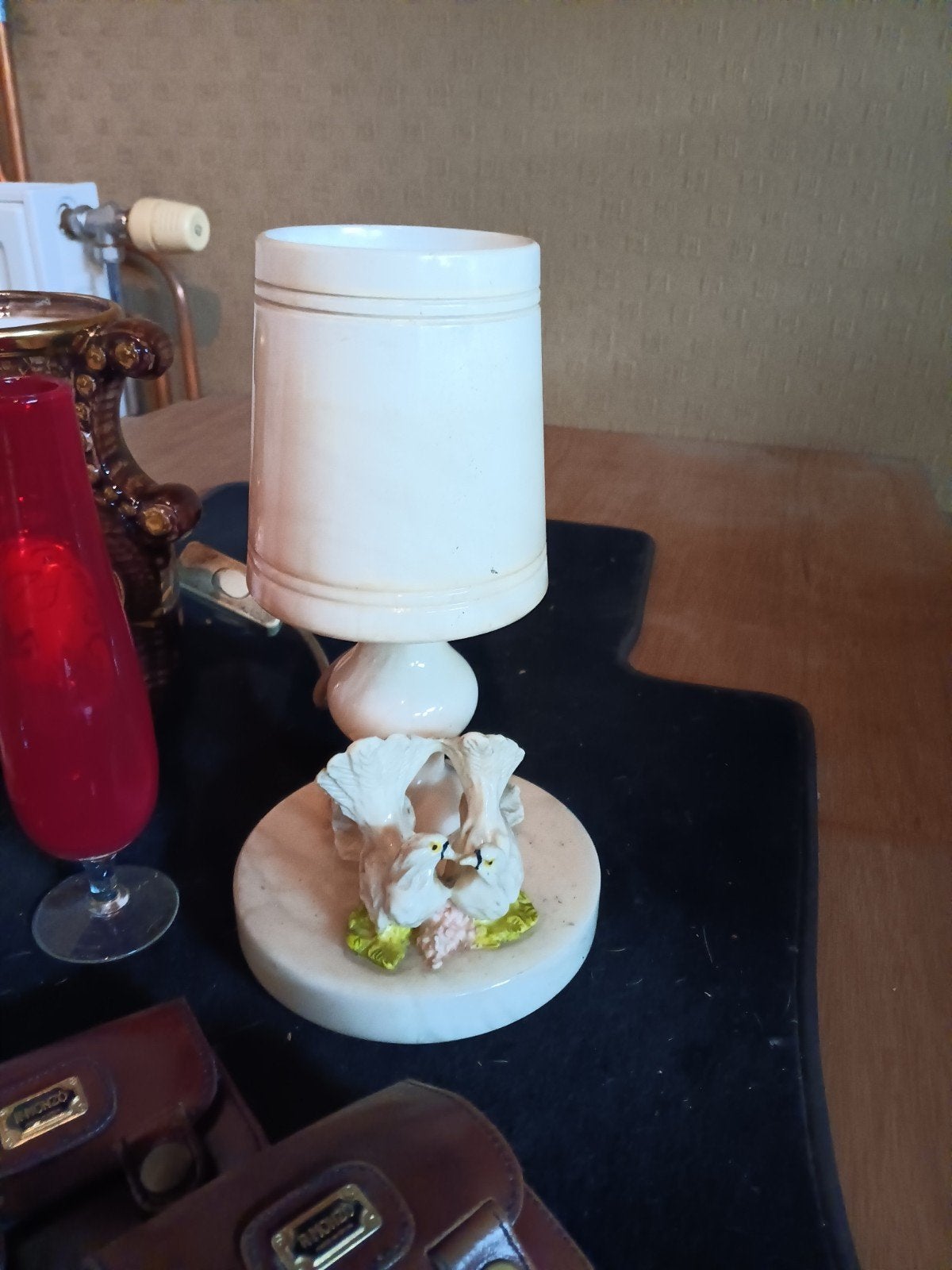 Marmeren schemerlamp, Beige, Art deco, E14 (klein), Ophalen of Verzenden