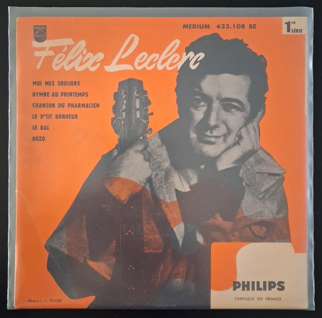 7" EP Félix Leclerc – Moi Mes Souliers (PHILIPS) VG+, CD & DVD, 7 inch, Utilisé, EP, Envoi