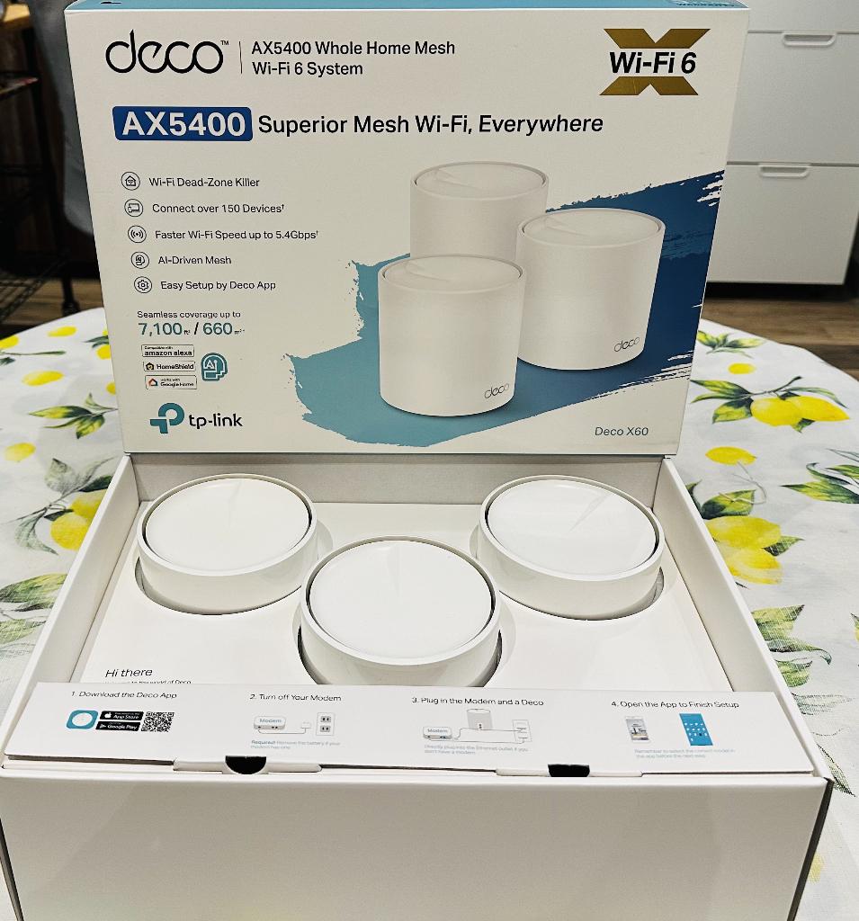 TP-Link Deco X60 AX5400 mesh pod wifi systeem (3 st.), Enlèvement ou Envoi, Comme neuf, TP-Link
