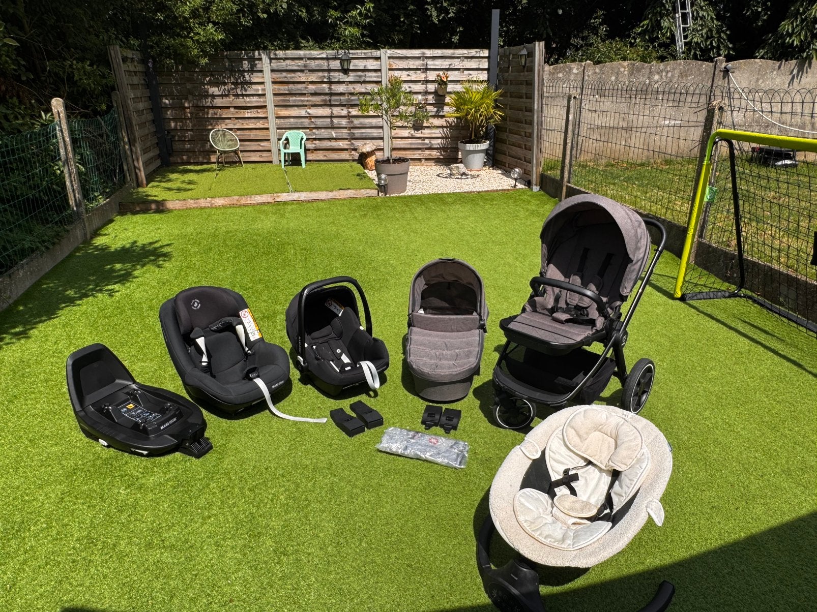 Ensemble complet pour poussette et siège auto, Dossier réglable, Enlèvement, Utilisé, Isofix