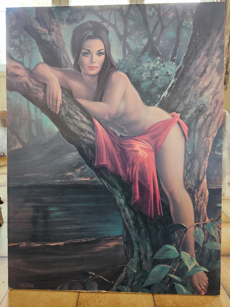 Tableau Déesse des bois (J.H. Lynch), Maison & Meubles, 80 cm, Vintage, Tableau, Comme neuf