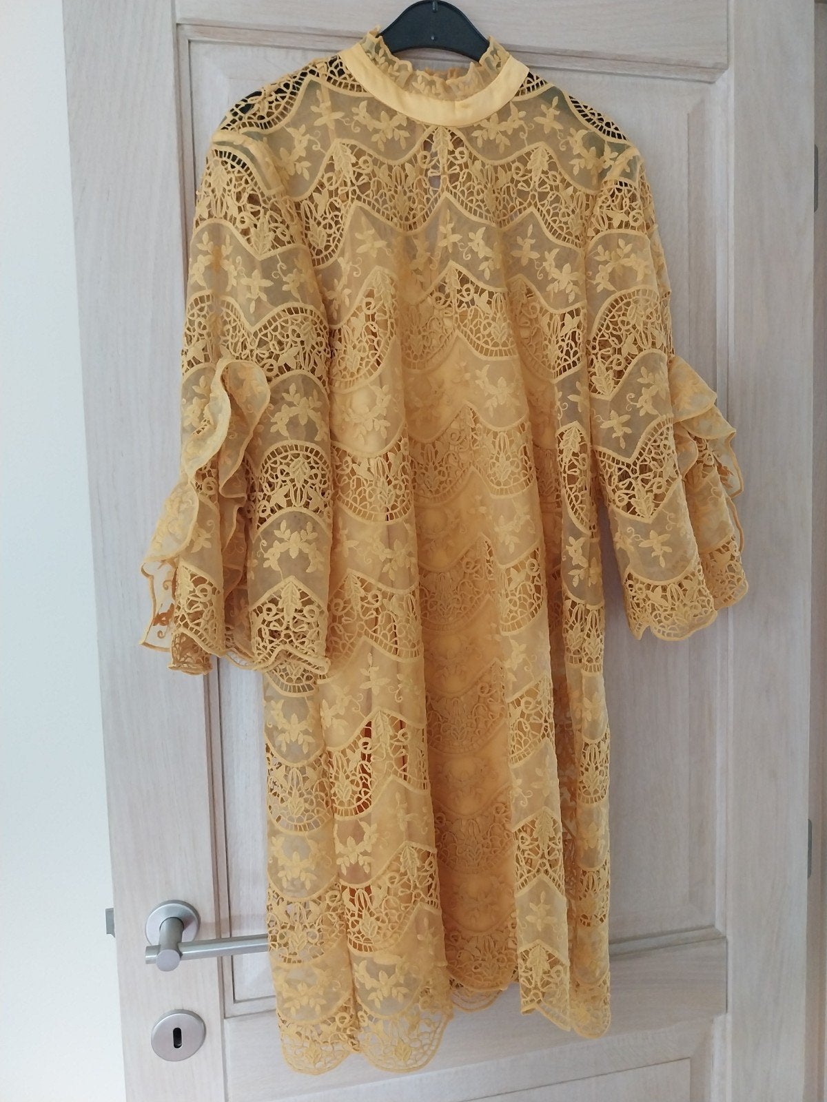 Kanten kleedje Yas maat 38, Kleding | Dames, Ophalen of Verzenden, Maat 38/40 (M), Geel