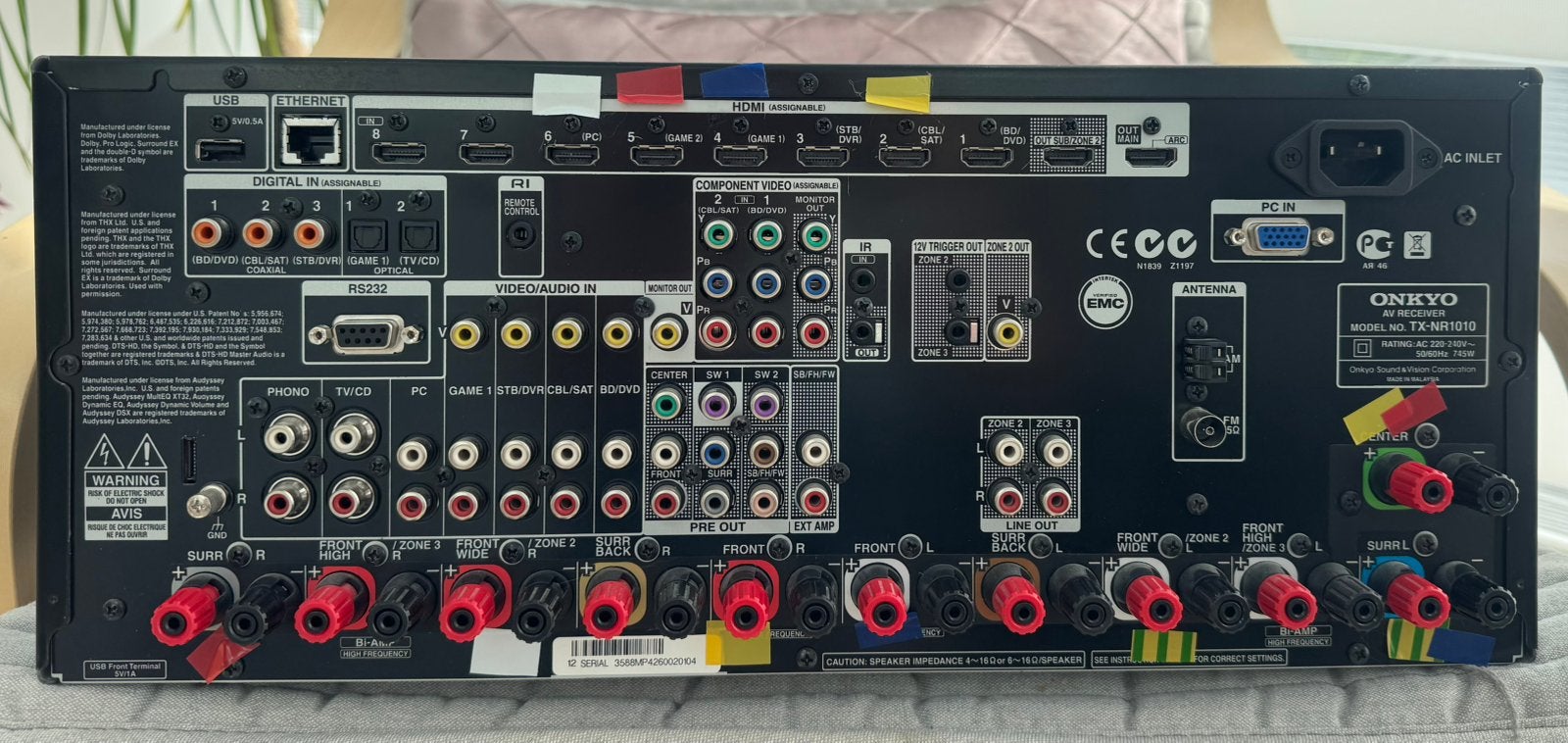 Onkyo AV-Receiver TX-NR1010, Enlèvement, Utilisé