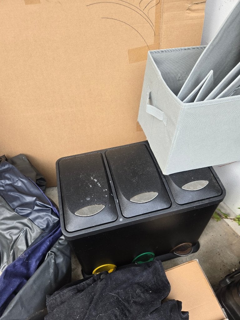 Poubelle de tri (3 bacs), Maison & Meubles, À pédale, 10 à 20 litres, Synthétique, Enlèvement