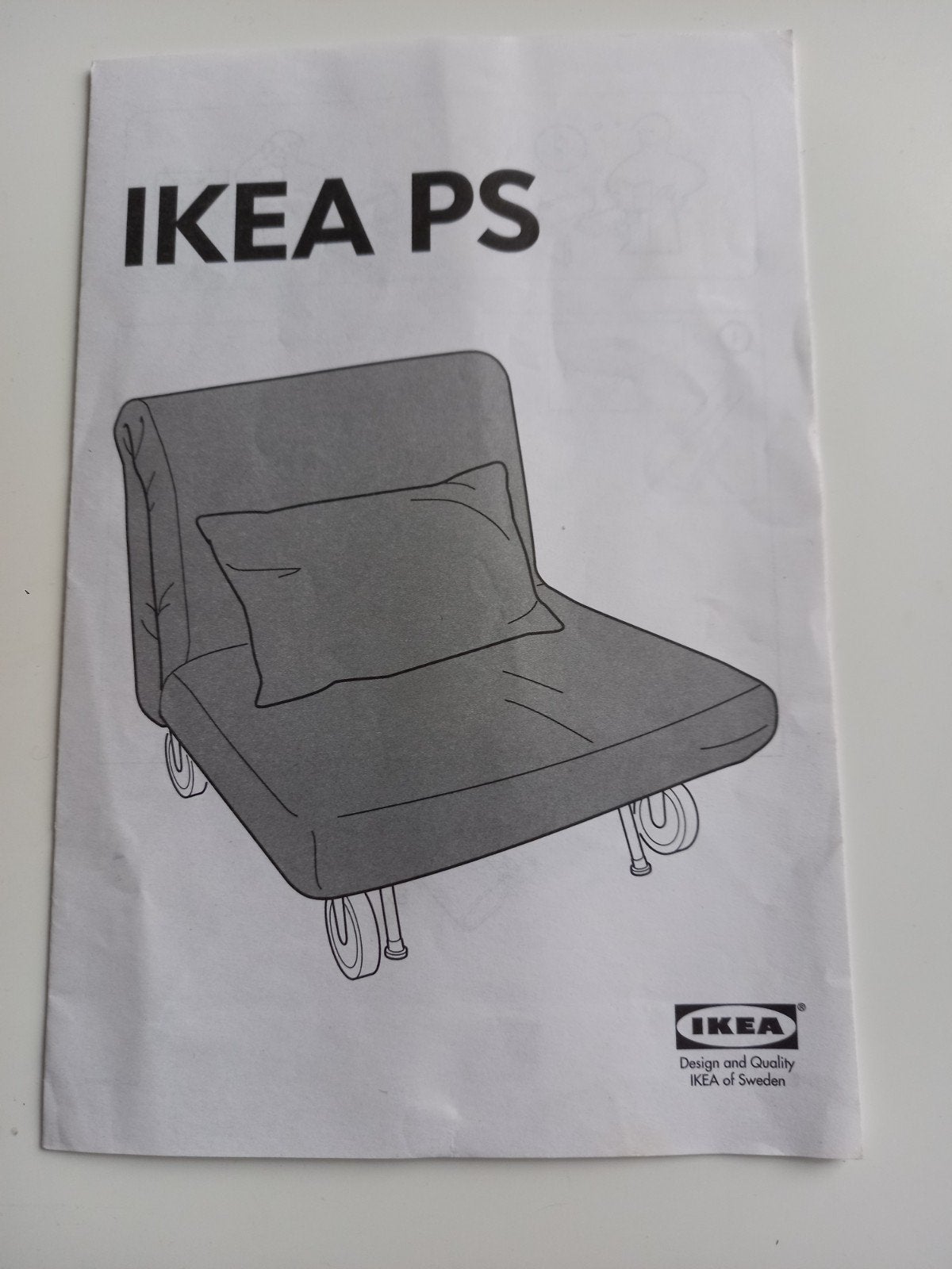 Vintage IKEA PS zetelbed, Ophalen, Gebruikt, Eenpersoons, Wit
