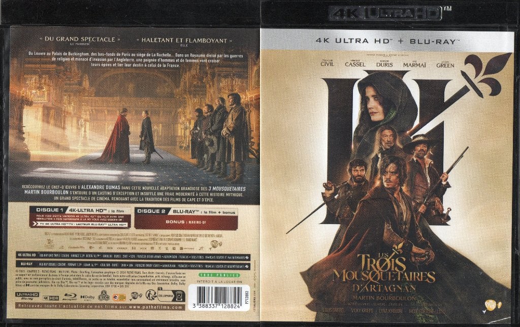 les trois mousquetaires d’artagnan (4kultra-hd+blu-ray) neuf, CD & DVD, Enlèvement ou Envoi, Film, Français, Comme neuf