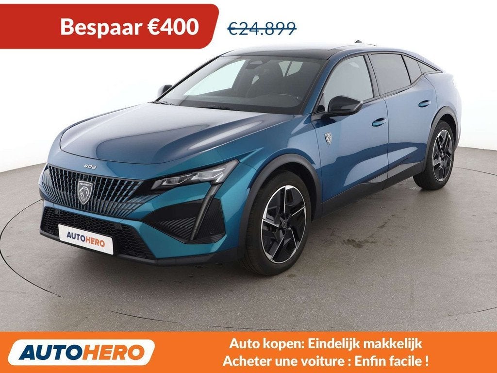 Peugeot 408 1.2 PureTech GT (bj 2024, automaat), Auto's, Peugeot, Gebruikt, 1199 cc, Blauw, https://public.car-pass.be/vhr/03ebfafc-5597-4b1d-8b91-e3831845d9ce
