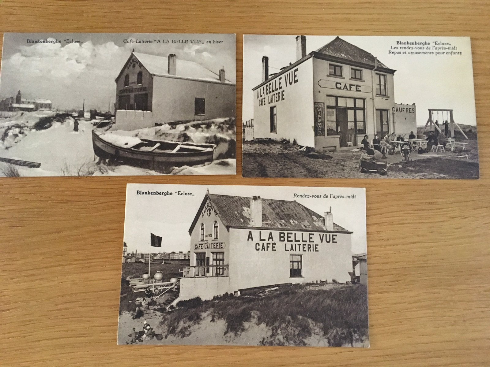 Oude postkaarten Blankenberghe cafe-Laiterie, Verzamelen, Verzenden, Ongelopen
