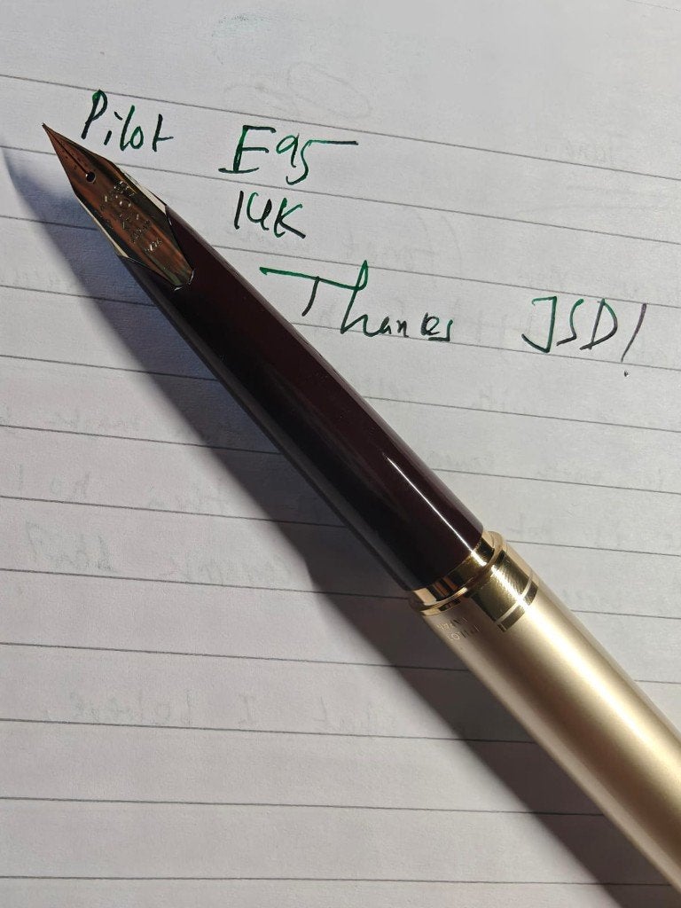 Pilot E95s F Vulpen met 14k Gouden Penpunt, Overige merken, Ophalen of Verzenden, Zo goed als nieuw, Met doosje