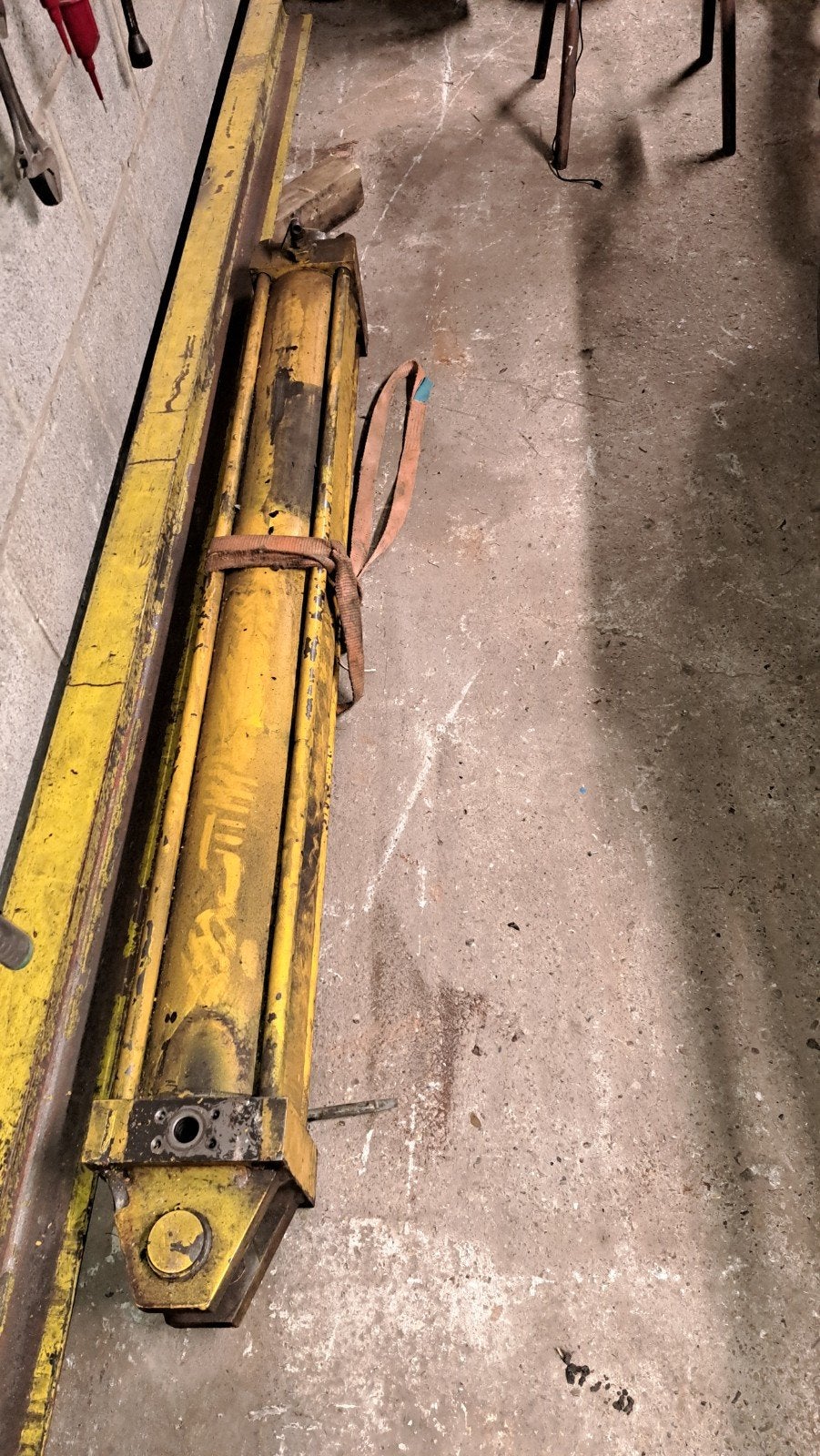 zware hydrauliek cilinder., Doe-het-zelf en Bouw, Ophalen, Gebruikt