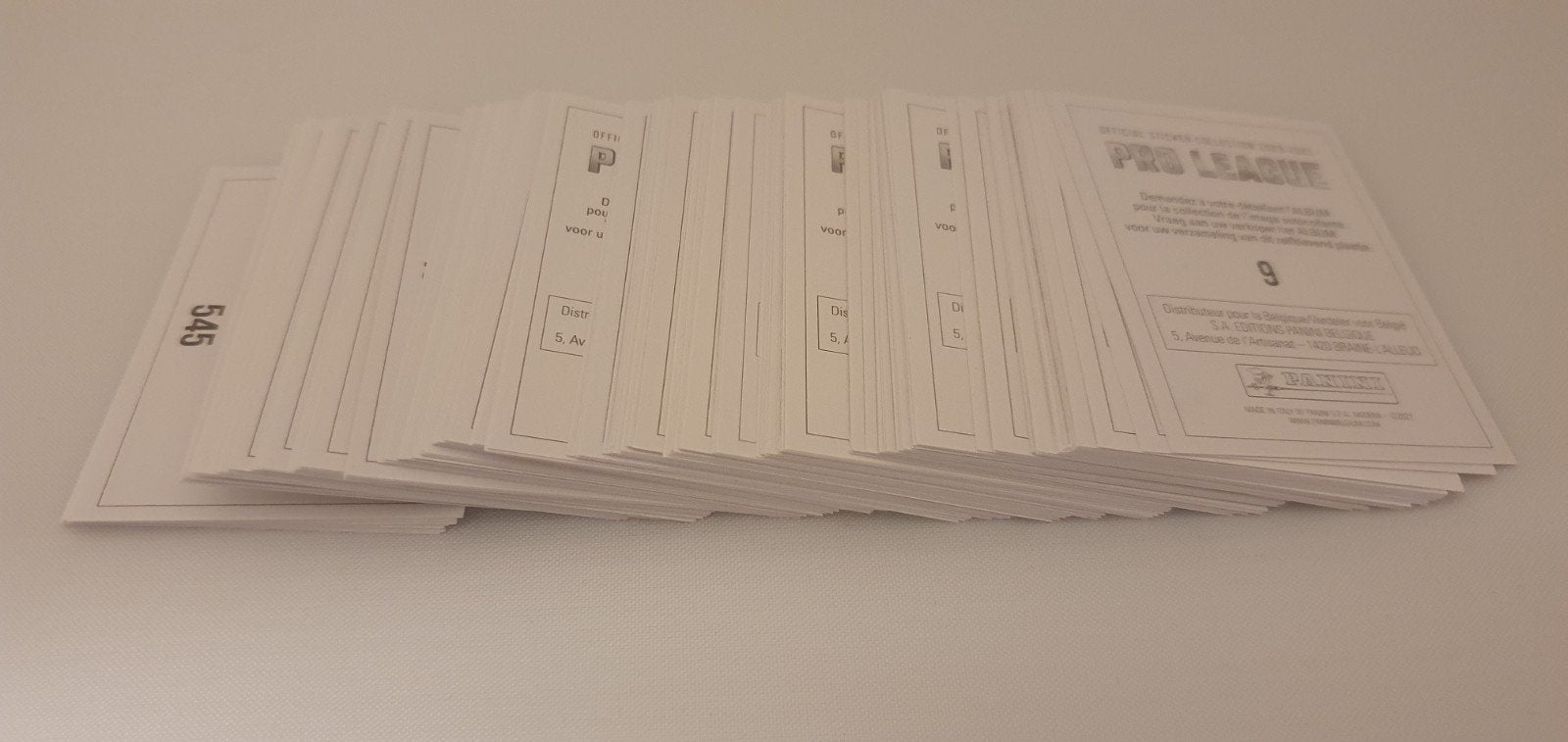 Panini Pro League 2020-21, Enlèvement ou Envoi