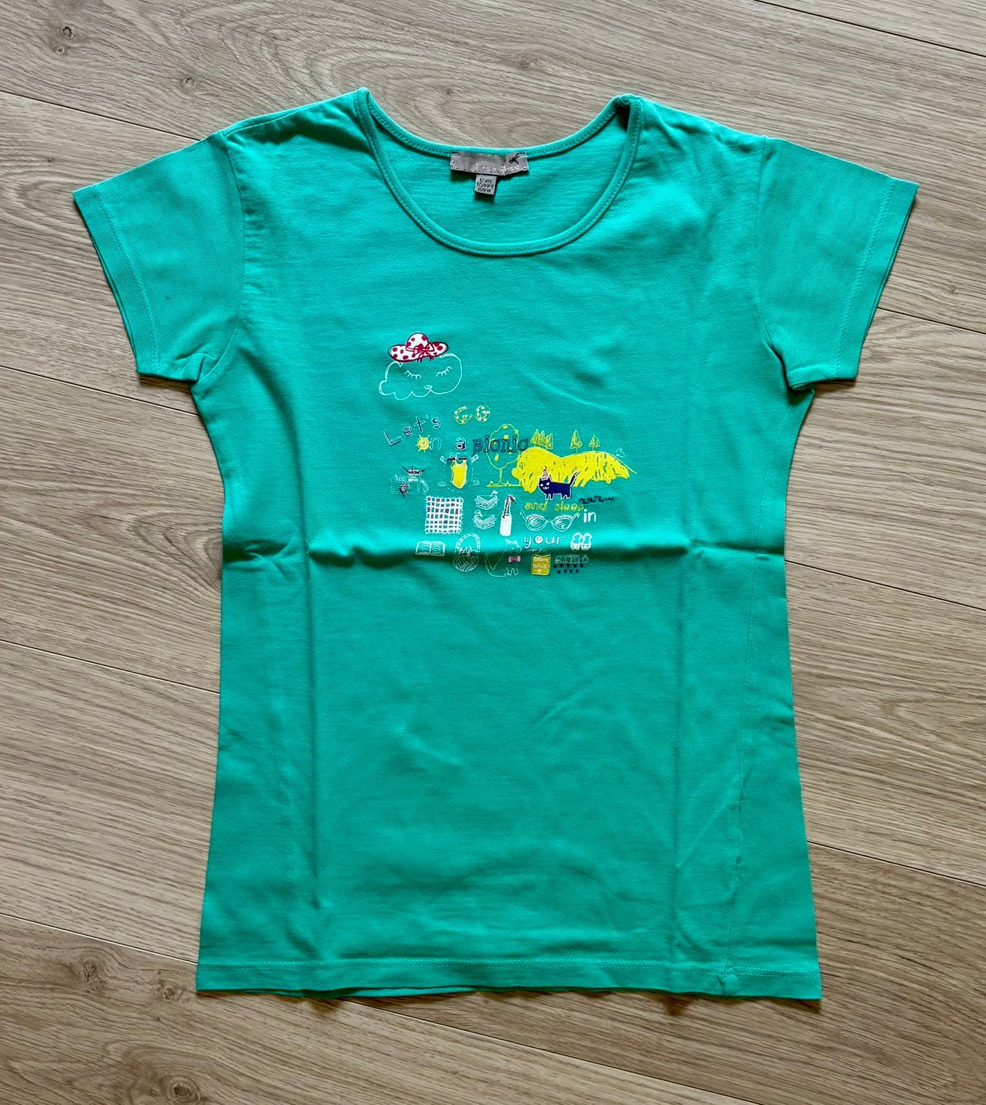Turquose t-shirt van Lima Rose maat 152, Kinderen en Baby's, Kinderkleding | Maat 152, Ophalen of Verzenden, Zo goed als nieuw