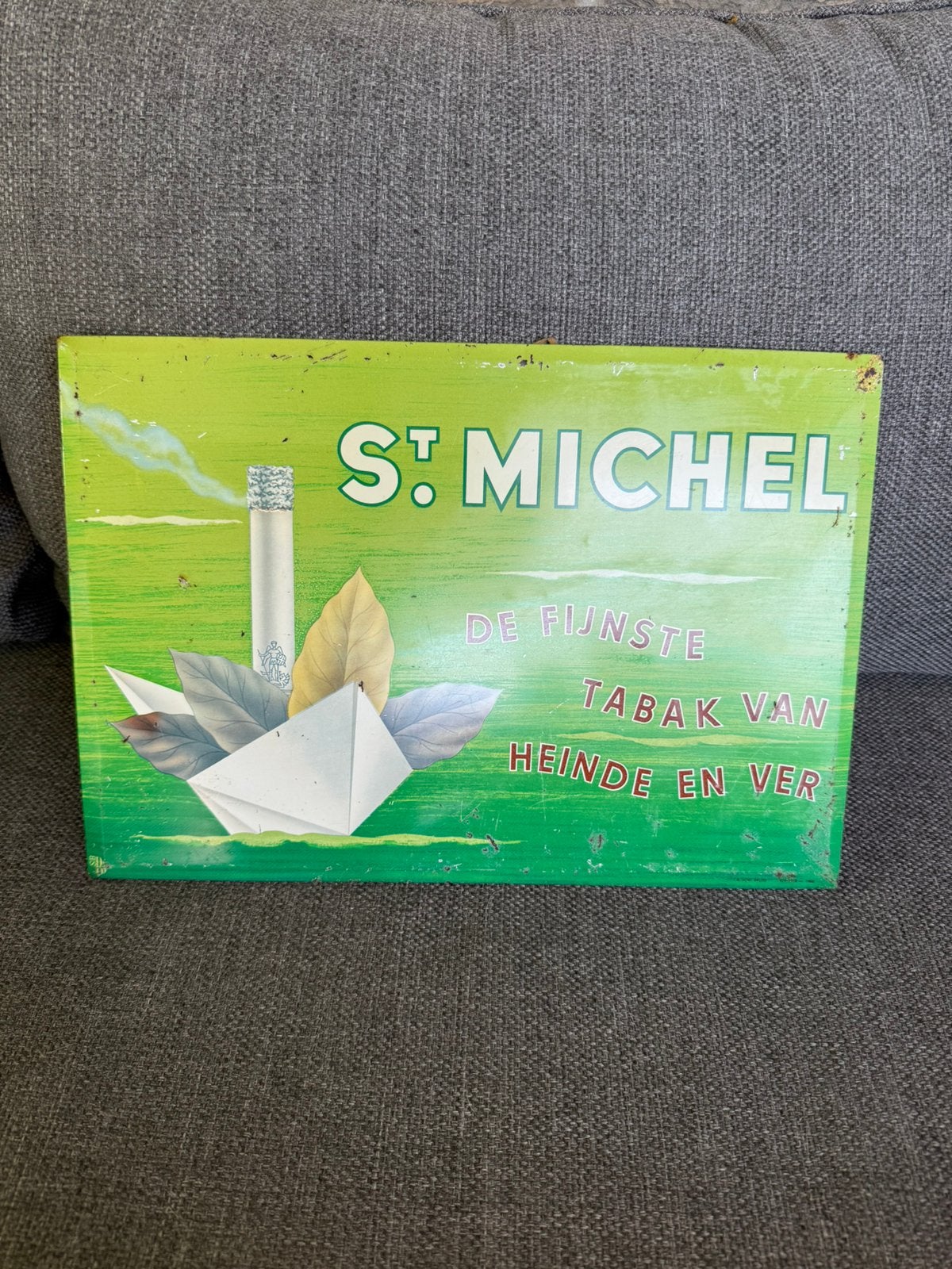 St Michel blikken reclamebord 1962, Ophalen of Verzenden, Reclamebord