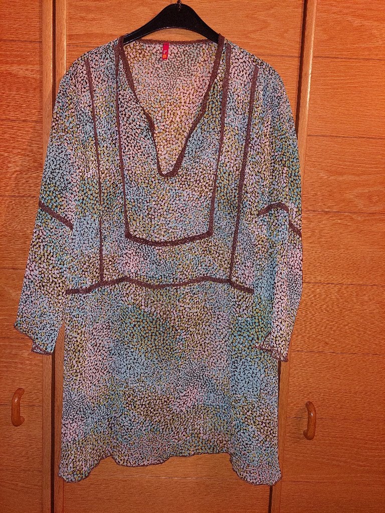 Jolie tunique à imprimé floral — taille L, Vêtements | Femmes, Blouses & Tuniques, Enlèvement ou Envoi, Vert, Paprika, Taille 42/44 (L)