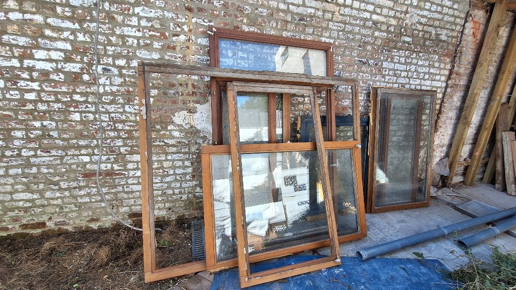 Ramen, Doe-het-zelf en Bouw, Ophalen, Gevelraam of Ruit, Gebruikt, 120 tot 160 cm