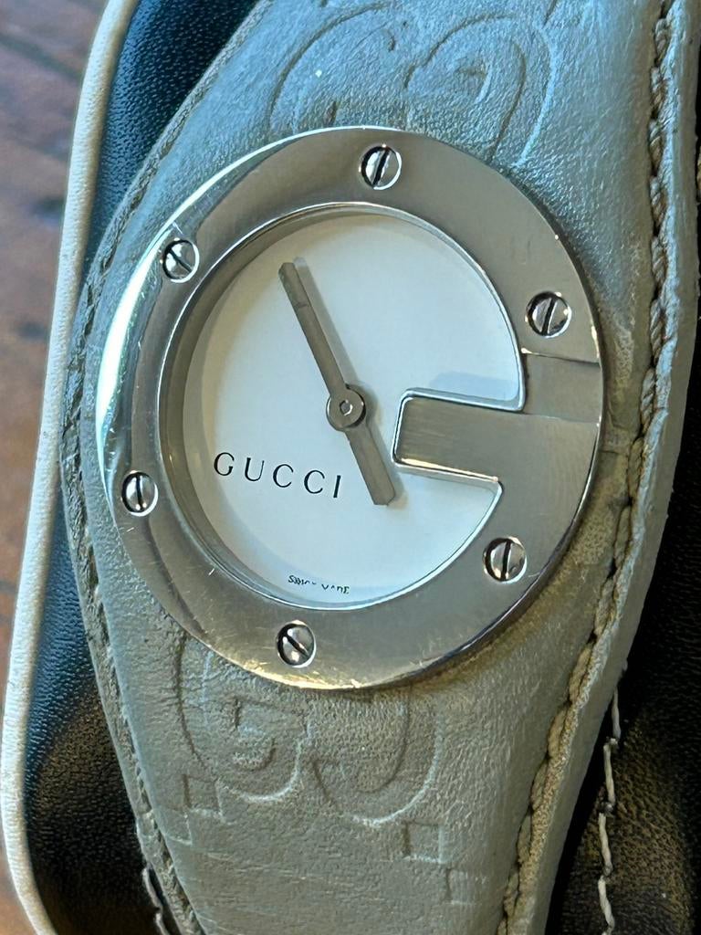 Gucci G horloge met hoofdband, model 104 voor dames, Overige merken, Staal, Polshorloge, Ophalen of Verzenden