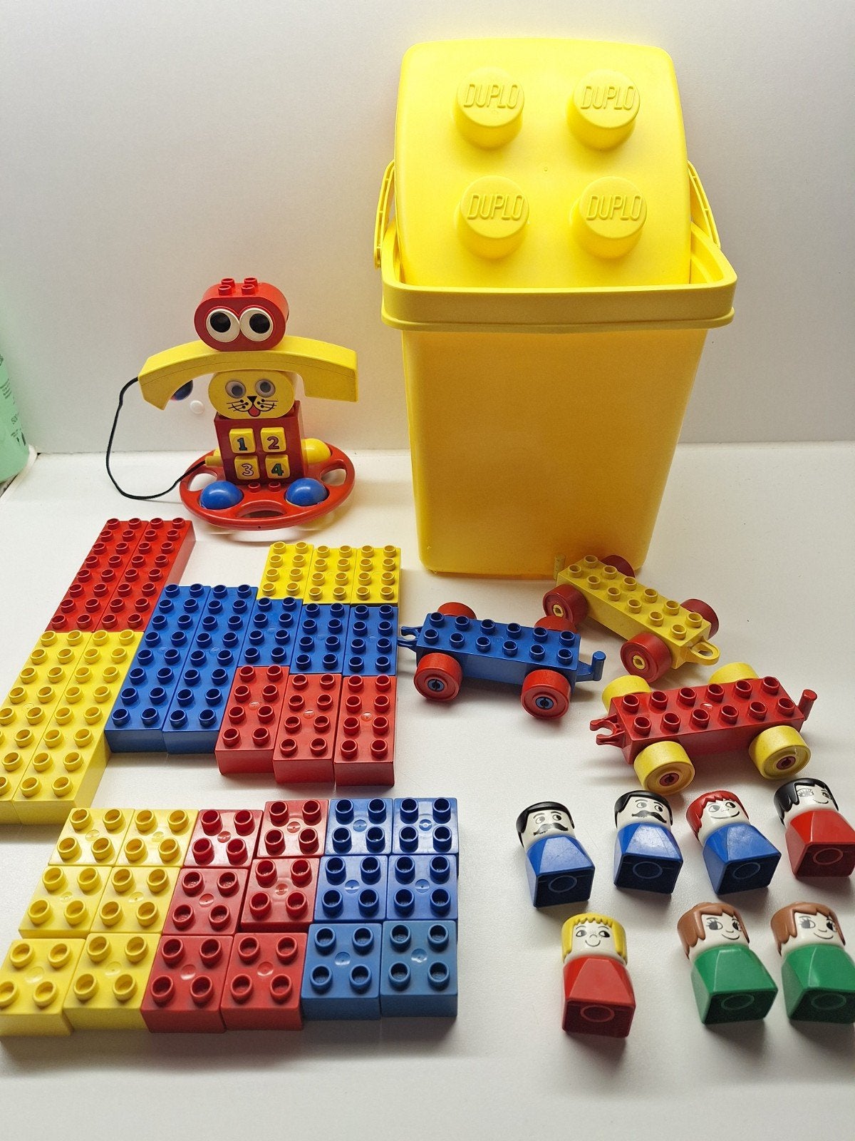 emmertje oude duplo telefoon, blokken, figuurtjes, Ophalen, Zo goed als nieuw, Losse stenen, Duplo