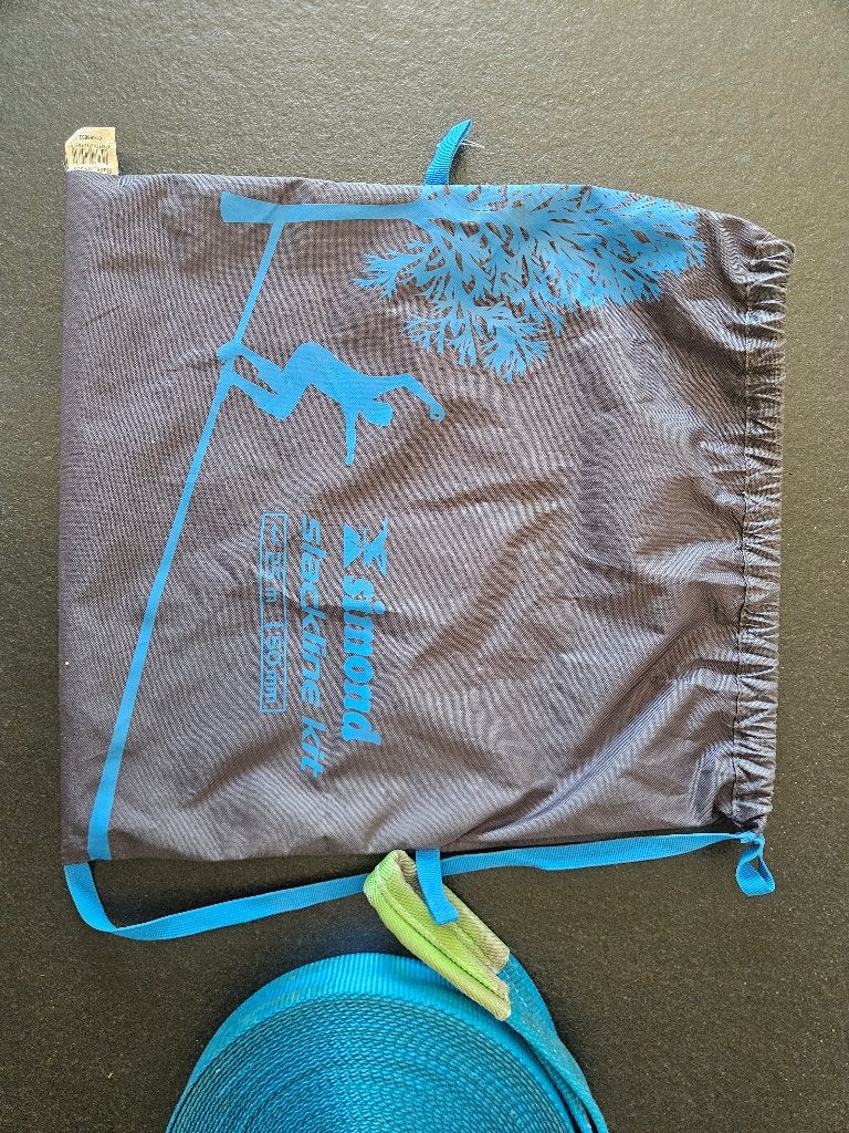 Simond Slackline 25 m – Blauw – Zeer goede staat, Sport en Fitness, Ophalen, Zo goed als nieuw