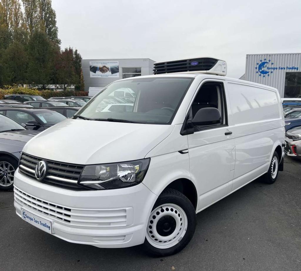 Volkswagen Transporter 2.0 TDI T6 LONG DOUBLE FRIGO FRIGORIF, Auto's, Bestelwagens en Lichte vracht, 75 kW, Stof, Gebruikt, Zwart